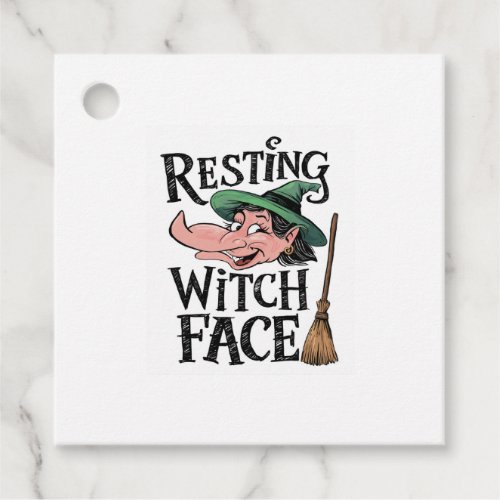 Resting Witch Face Favor Tags