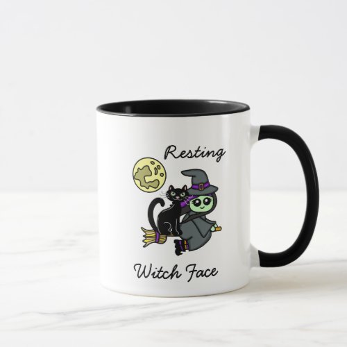 Resting Witch Face Funny Halloween Mug
