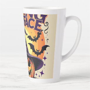 Resting Witch Face – Funny Halloween Pumpkin Latte Mug