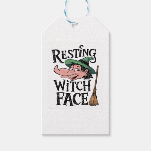 Resting Witch Face Gift Tags