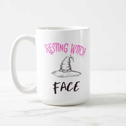 Resting Witch Face Halloween Mug