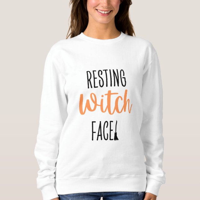 Resting Witch Face Halloween Shirt (Front)