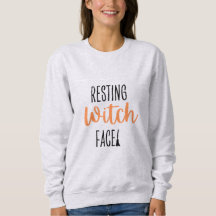 Resting Witch Face Halloween Shirt - Gray