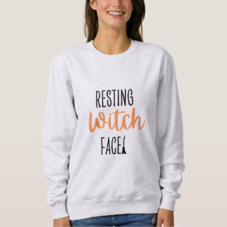 Resting Witch Face Halloween Shirt - Gray