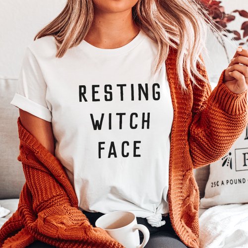 Resting Witch Face Halloween T_Shirt
