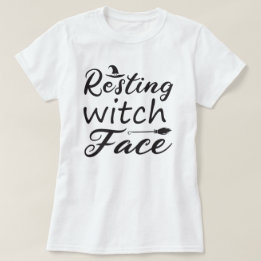 Resting Witch Face Halloween T-Shirt
