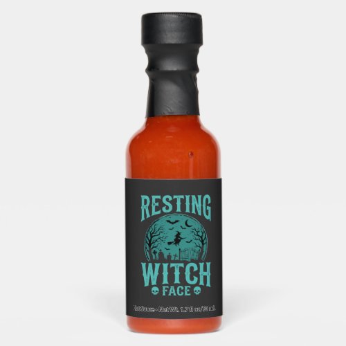 Resting Witch Face Halloween Witch Design Hot Sauces