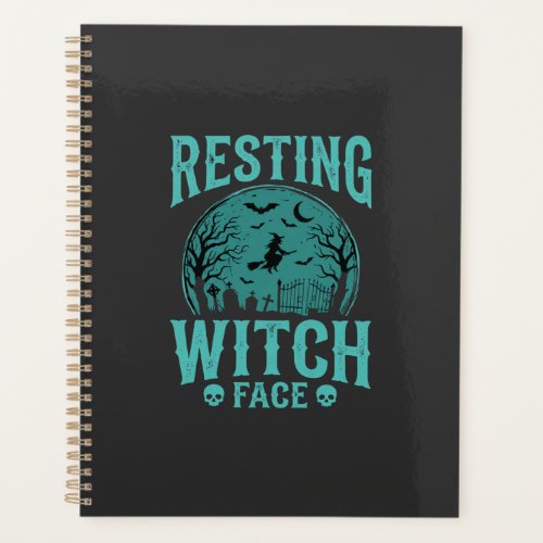 Resting Witch Face Halloween Witch Design Planner