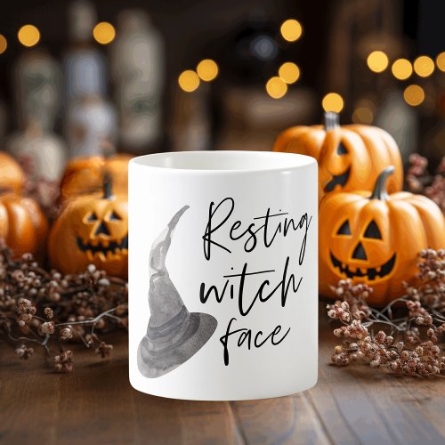 Resting Witch Face  Happy Halloween  Fun Quote  Coffee Mug