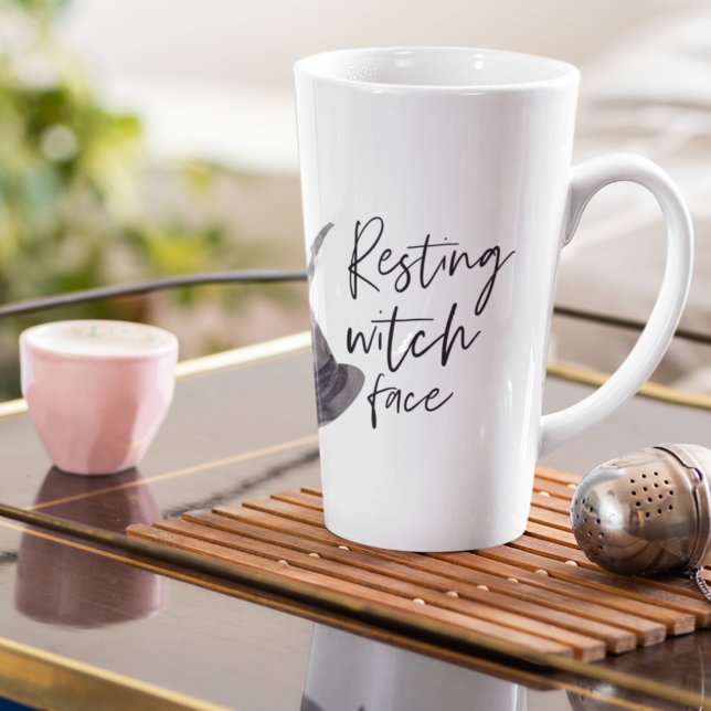 Resting Witch Face | Happy Halloween | Fun Quote | Latte Mug (Creator Uploaded)