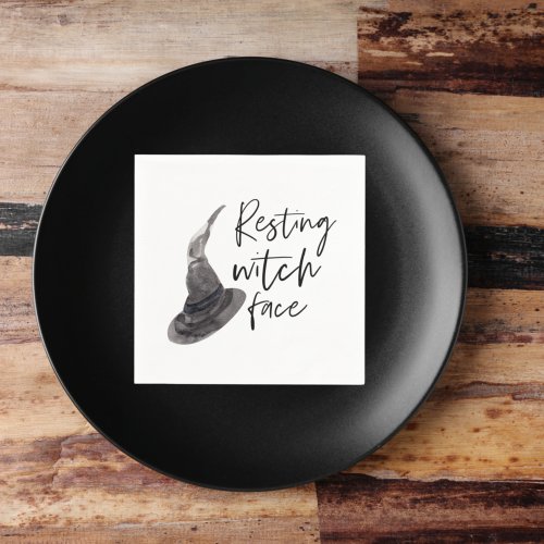 Resting Witch Face  Happy Halloween  Fun Quote  Napkins