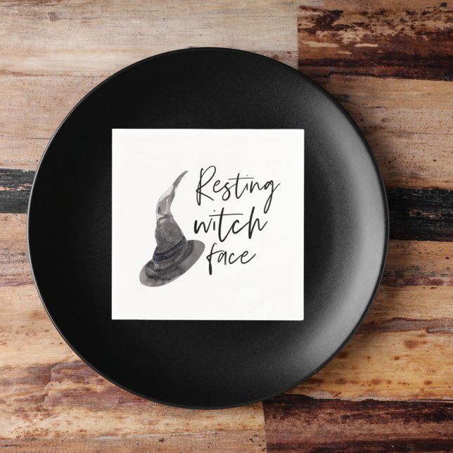 Resting Witch Face | Happy Halloween | Fun Quote | Napkins (Creator Uploaded)