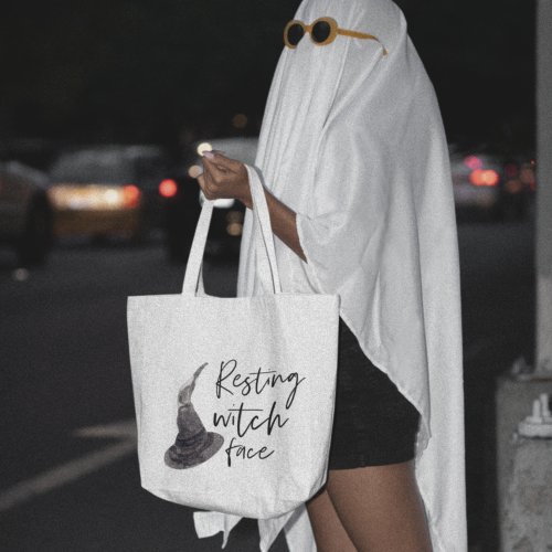 Resting Witch Face  Happy Halloween  Fun Quote  Tote Bag