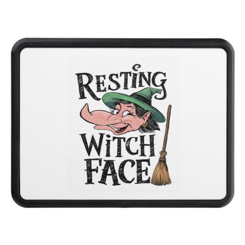 Resting Witch Face Hitch Cover