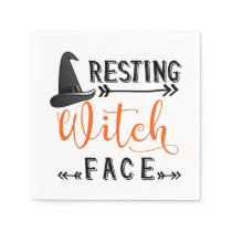 resting witch face napkins