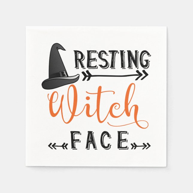 resting witch face napkins (Front)