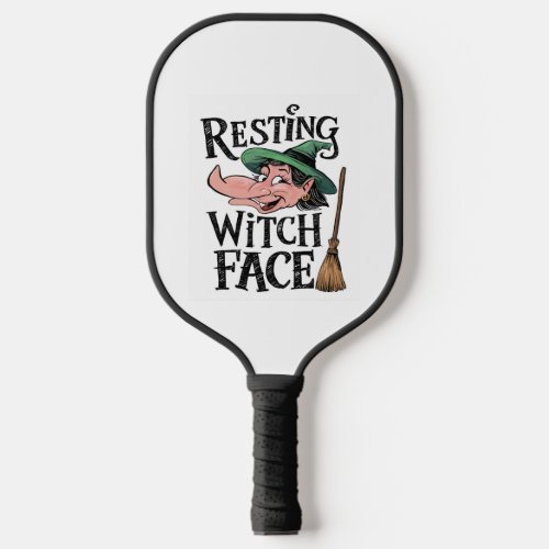 Resting Witch Face Pickleball Paddle