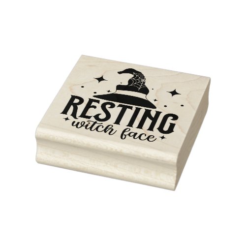 Resting Witch Face Rubber Stamp