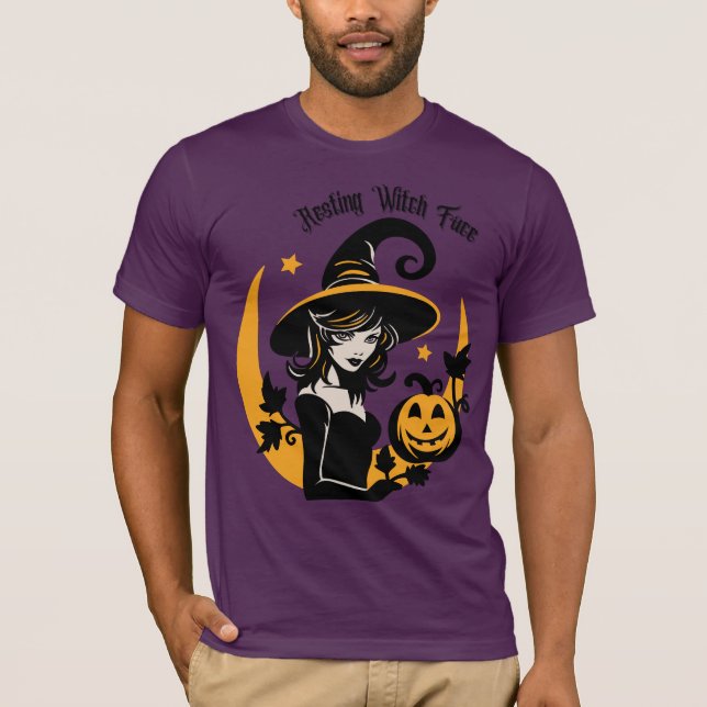 Resting Witch Face T-Shirt – Stylish Halloween Wit (Front)