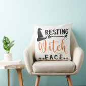 resting witch face throw pillow (Chair)