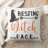 resting witch face throw pillow (Blanket)