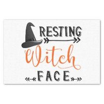 resting witch face tissue paper