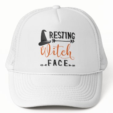 resting witch face trucker hat
