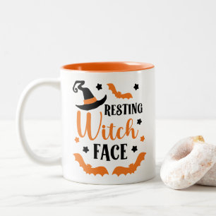 Resting Witch Face Two-Tone Coffee Mug