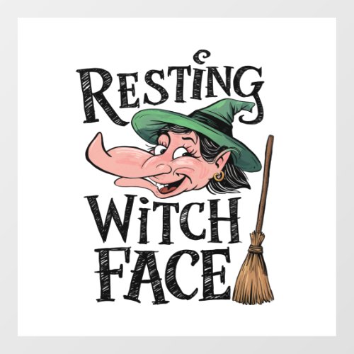 Resting Witch Face Wall Decal