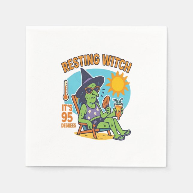 Resting Witch – Summerween Premium Napkins (Front)