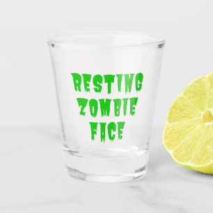Resting Zombie Face - Funny Halloween 2022     Shot Glass