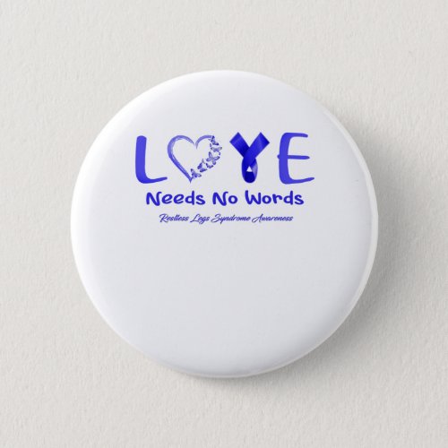 Restless Legs Syndrome Awareness Ribbon Support Button