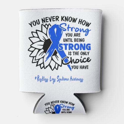Restless Legs Syndrome Awareness Ribbon Support Can Cooler