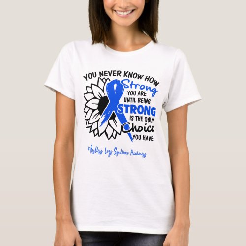 Restless Legs Syndrome Awareness Ribbon Support Gi T_Shirt