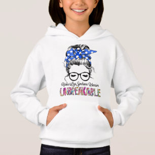 Restless Legs Syndrome Awareness Ribbon Support  Hoodie