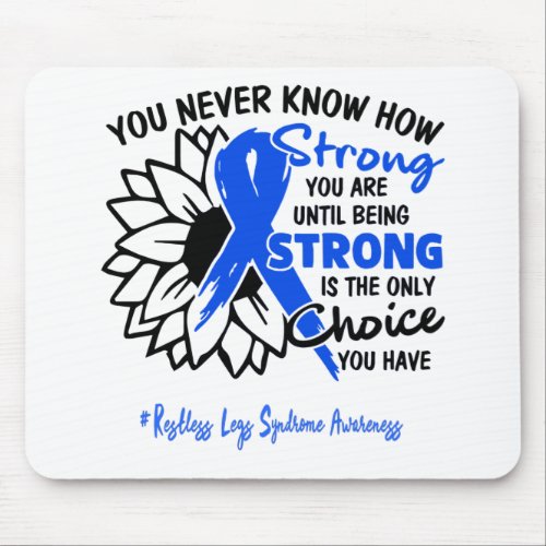 Restless Legs Syndrome Awareness Ribbon Support Mouse Pad