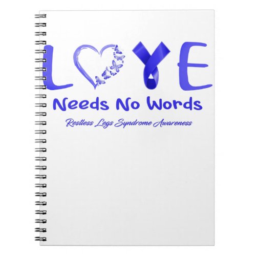 Restless Legs Syndrome Awareness Ribbon Support Notebook