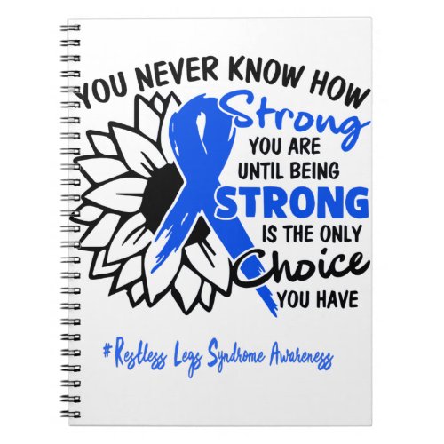 Restless Legs Syndrome Awareness Ribbon Support Notebook