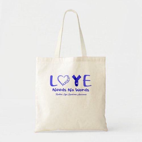 Restless Legs Syndrome Awareness Ribbon Support Tote Bag