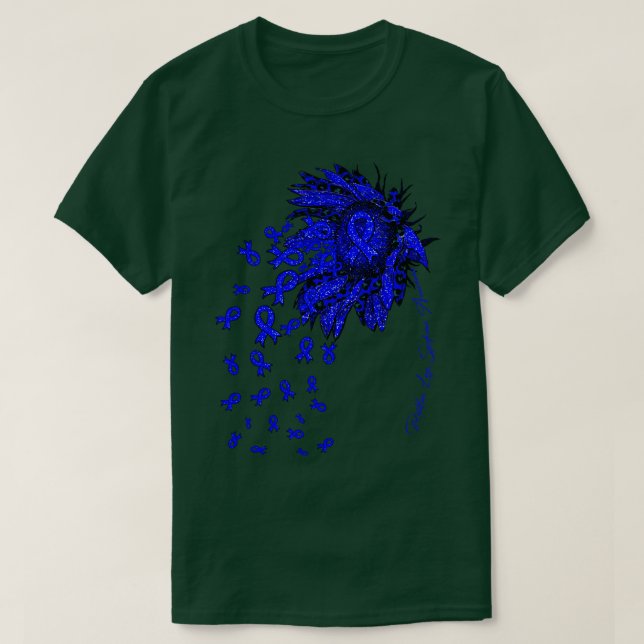 Restless Legs Syndrome Awareness Sunflower ribbon  T-Shirt (Design Front)