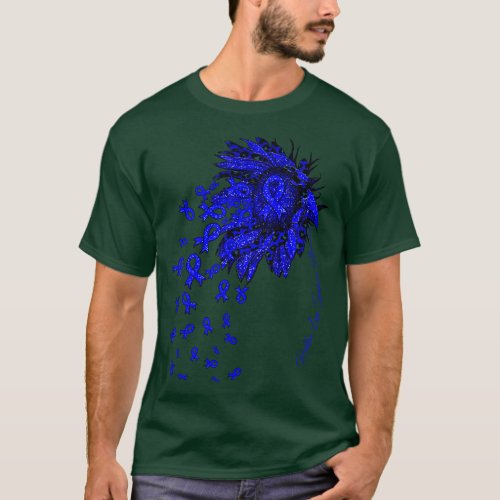 Restless Legs Syndrome Awareness Sunflower ribbon  T_Shirt