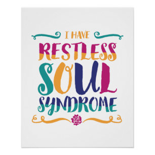 Restless Soul Syndrome Typography Hippie Poster