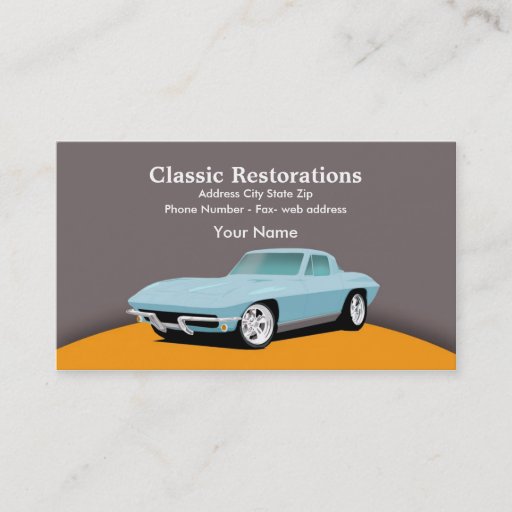 Customizable RestoMod Business Card Templates