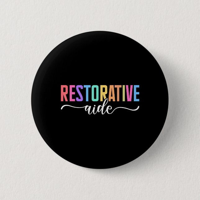 Restorative Aide Designs Unisex-Adults Black Button (Front)