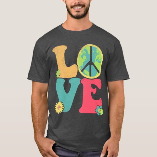 Restore Earth Day Peace Sign Love Hippie Save the  T_Shirt