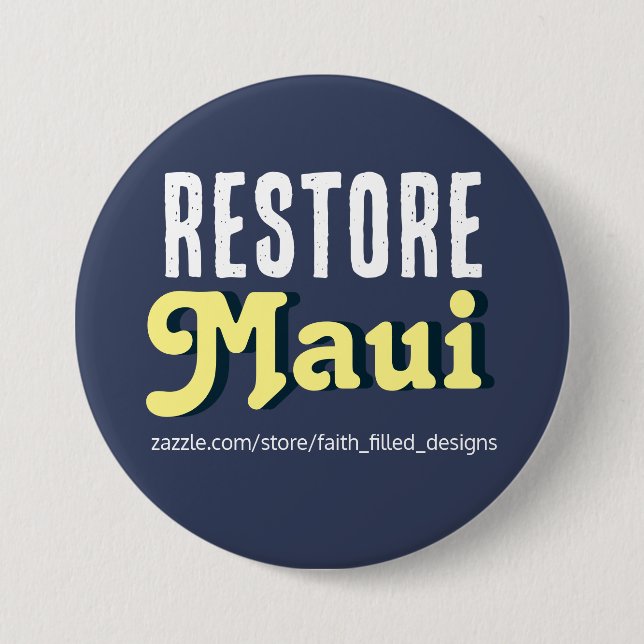 Restore Maui Button (Front)