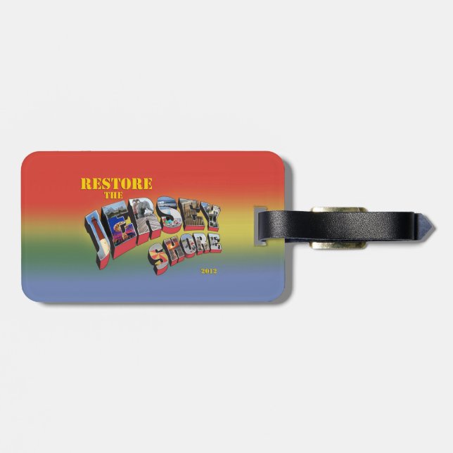 Restore the Jersey Shore luggage tag (Back Horizontal)