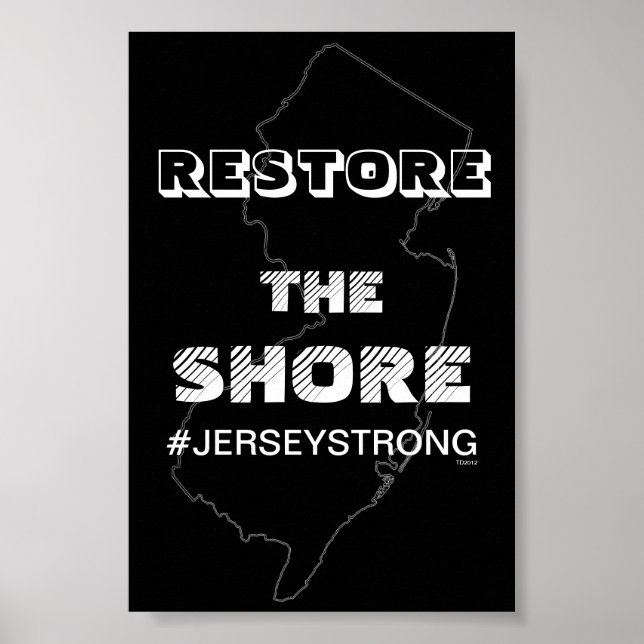 RESTORE THE SHORE - JERSEY POSTER FOR OFFICE (Front)