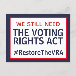 Restore the Voting Rights Act Postcard