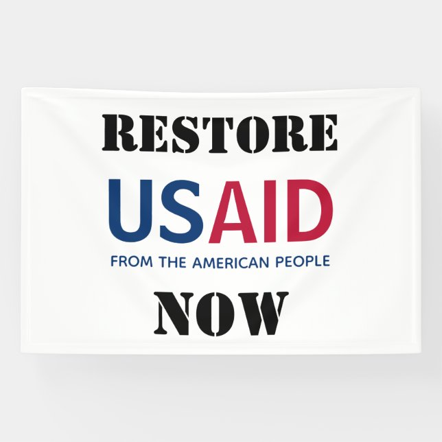 Restore USAID Now Banner (Horizontal)